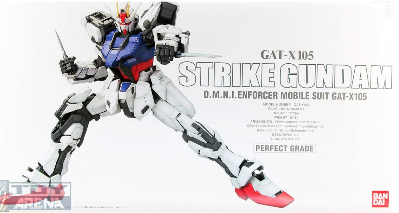 Bandai Gundam 1/60 PG Gundam SEED GAT-X105 Strike Gundam Model Kit 11 Bandai Gundam 1/60 PG Gundam SEED GAT-X105 Strike Gundam Model Kit - Image 11