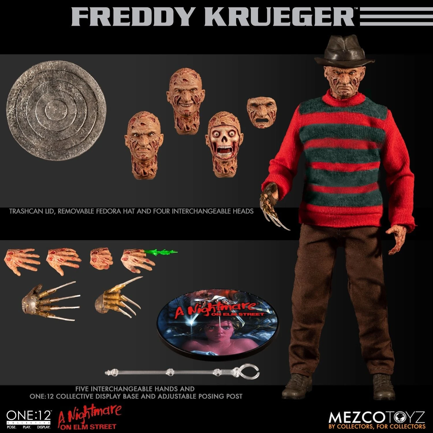 Mezco Toyz ONE:12 Collective: A Nightmare On Elm Street: Freddy Krueger Action Figure 2 Mezco Toyz ONE:12 Collective: A Nightmare On Elm Street: Freddy Krueger Action Figure - Image 2