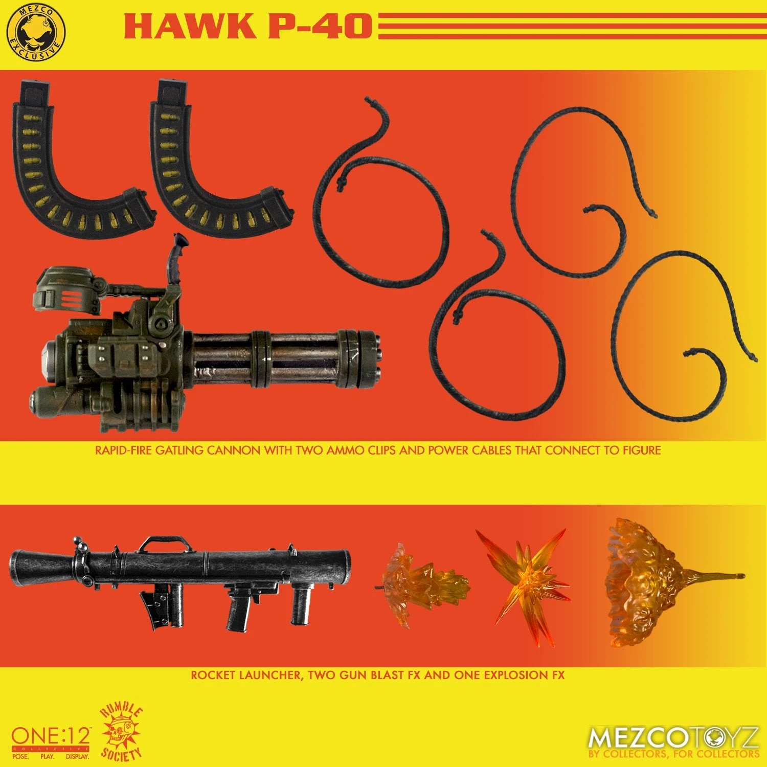 Mezco Toyz ONE:12 Rumble Society Hawk P-40 Action Figure Exclusive 9 Mezco Toyz ONE:12 Rumble Society Hawk P-40 Action Figure Exclusive - Image 9