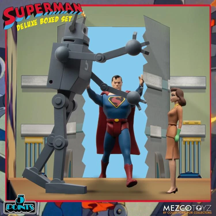 Mezco Toyz Superman: The Mechanical Monsters (1941) 5 Points Deluxe Boxed Set Action Figure 5 Mezco Toyz Superman: The Mechanical Monsters (1941) 5 Points Deluxe Boxed Set Action Figure - Image 5