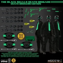 Mezco Toyz ONE:12 Black Skulls Death Brokers Action Figure Exclusive