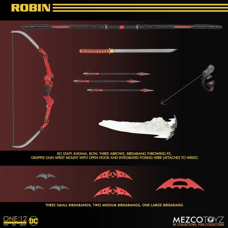 Mezco Toyz ONE:12 Collective: Robin Action Figure 2 Mezco Toyz ONE:12 Collective: Robin Action Figure - Image 2