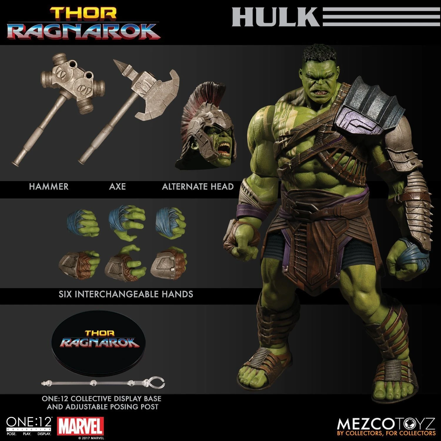 Mezco Toyz ONE:12 Collective: Gladiator Hulk From Thor Ragnorok Action Figure 1 Mezco Toyz ONE:12 Collective: Gladiator Hulk From Thor Ragnorok Action Figure