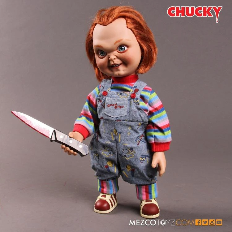 Mezco Toyz Childs Play Sneering Chucky Talking Doll Action Figure 1 Mezco Toyz Childs Play Sneering Chucky Talking Doll Action Figure