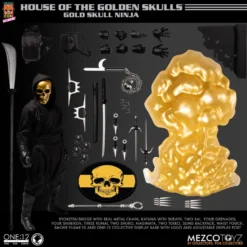 Mezco Toyz ONE:12 House Of The Golden Skulls: Gold Skull Ninja Action Figure SDCC 2020 Exclusive